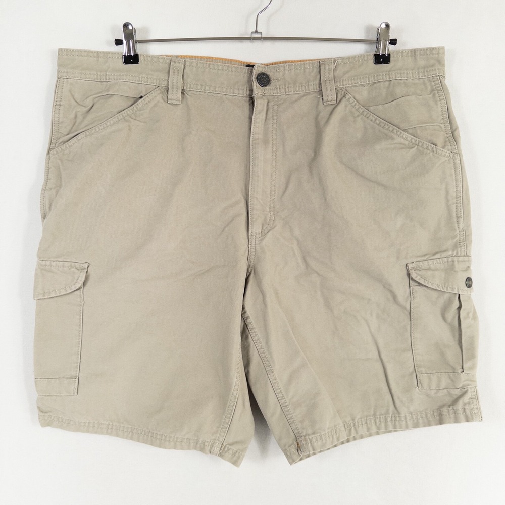 Ridgecut Shorts Men Sz 44 Beige Tan Cargo Cotton Blend Heavyweight Canvas Casual
